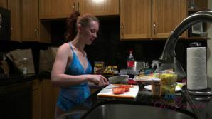 Athena Rayne cooks then makes you cum (POV Style)